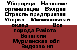 Уборщица › Название организации ­ Вэлдан › Отрасль предприятия ­ Уборка › Минимальный оклад ­ 24 000 - Все города Работа » Вакансии   . Мурманская обл.,Видяево нп
